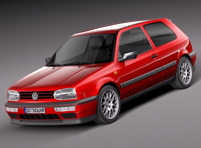 Volkswagen Golf Mk3 GTi 19911997 3D Model .max .obj .3ds .fbx .c4d