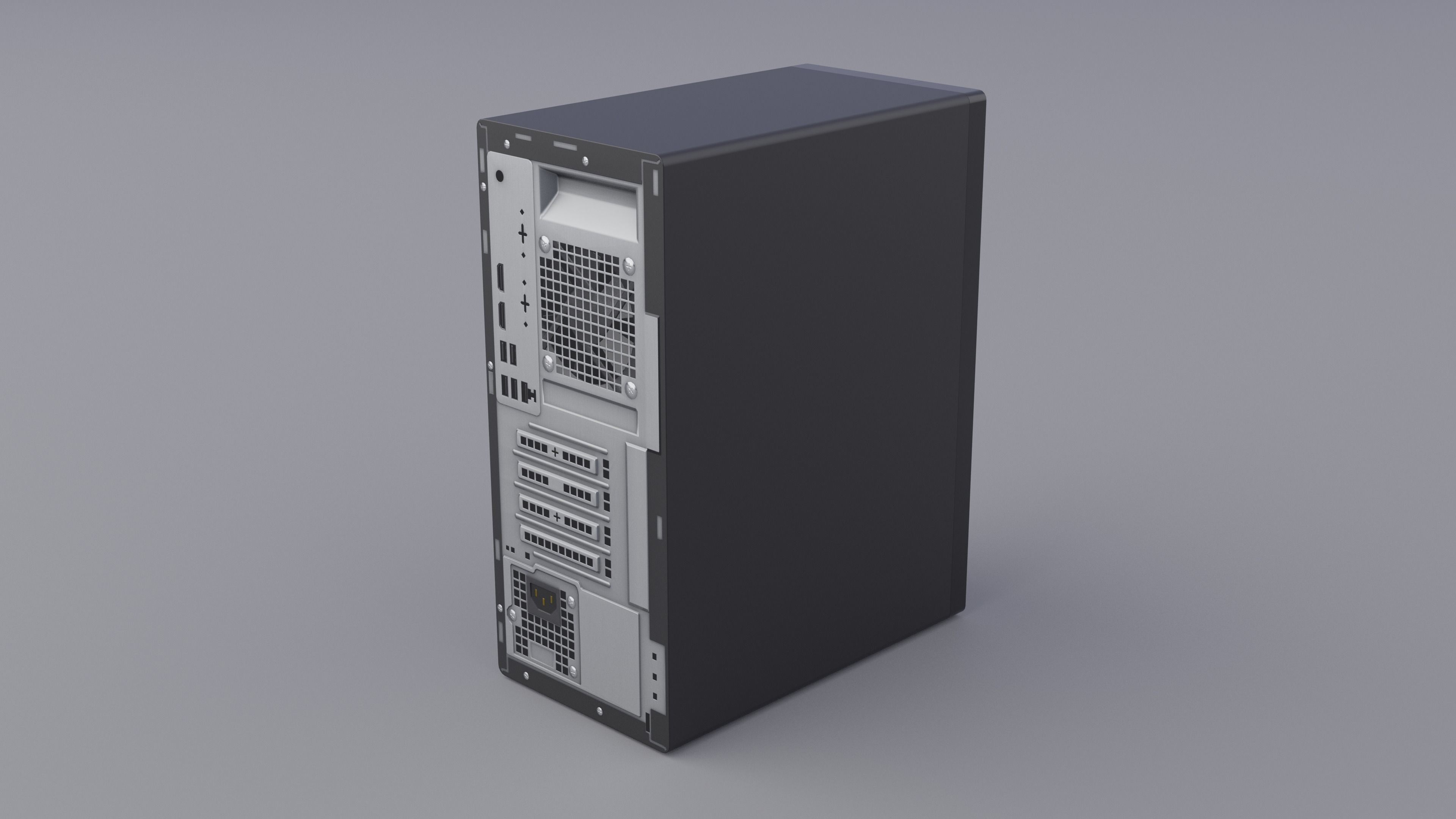 Computer Low-poly 3D model_5