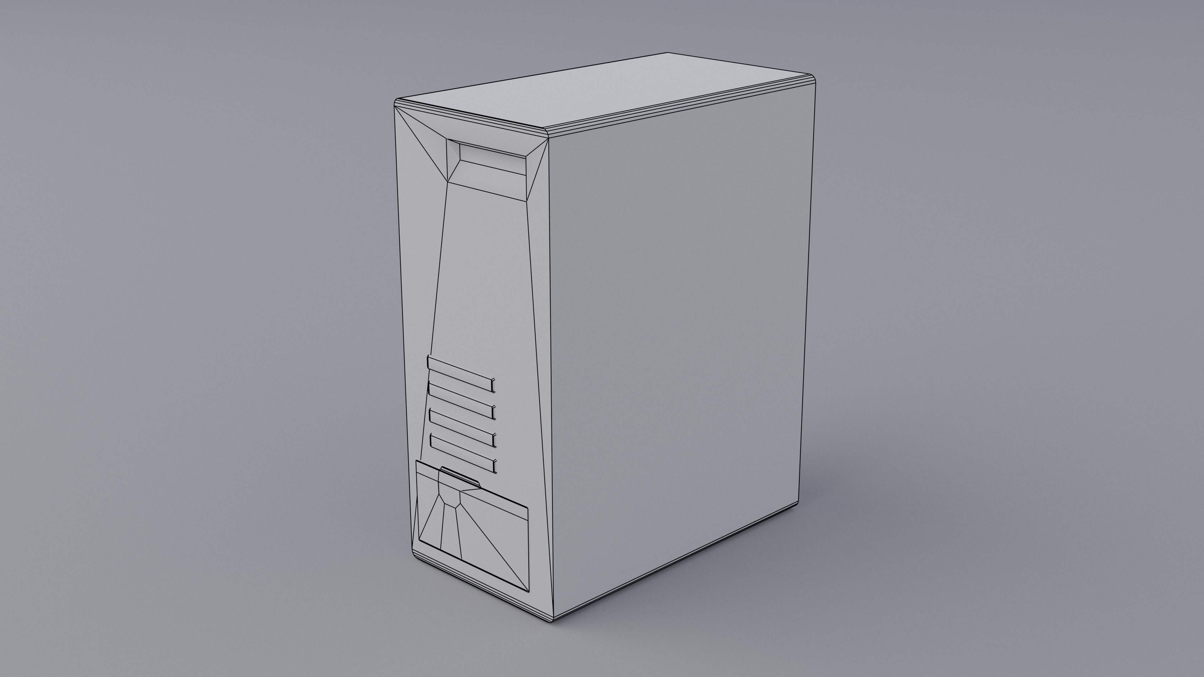 Computer Low-poly 3D model_11