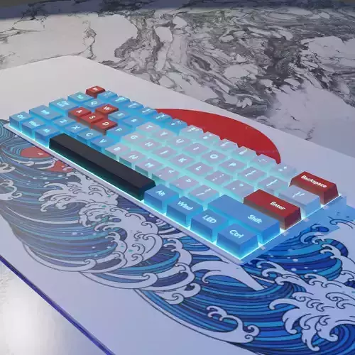 stylish keyboard Free low-poly 3D model