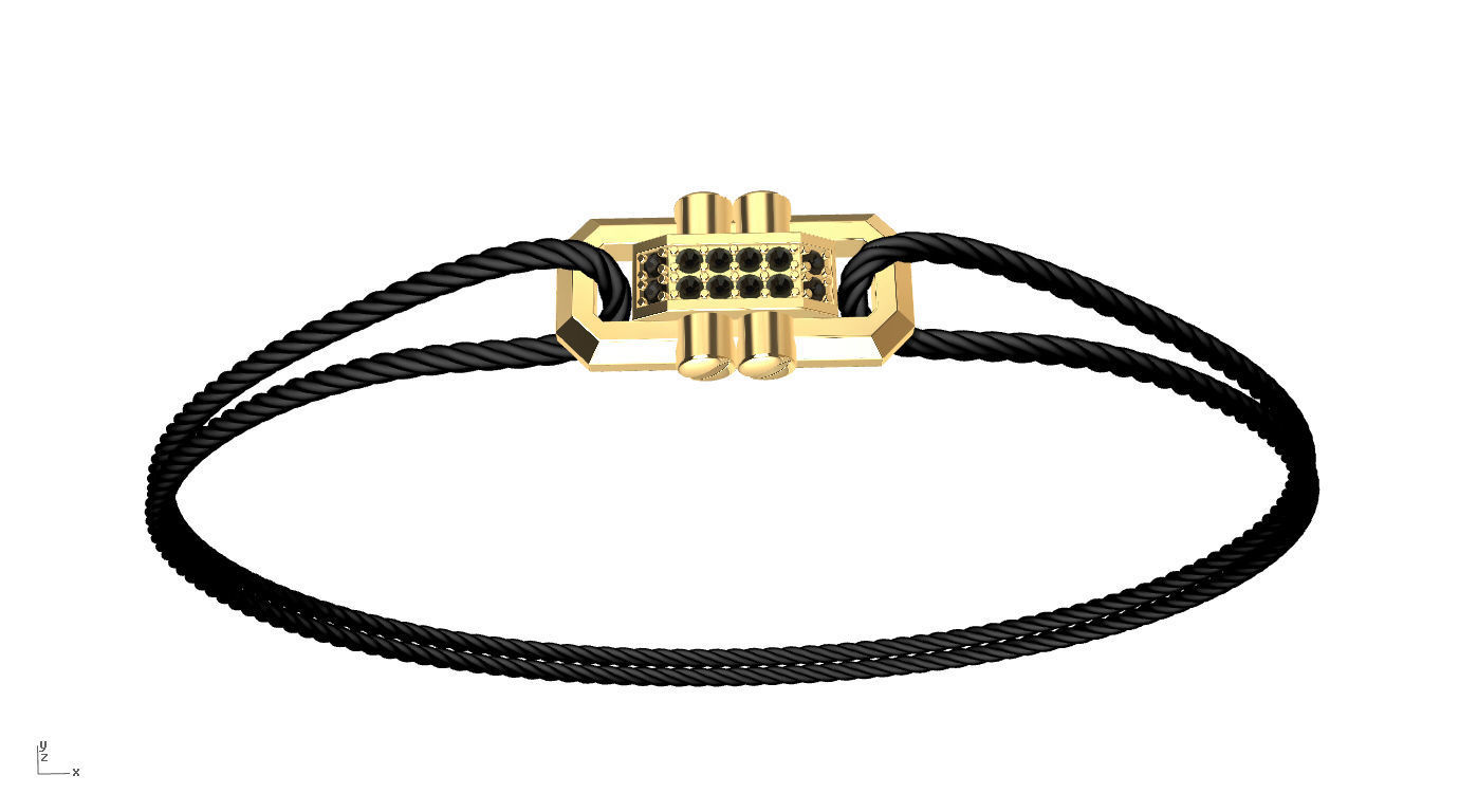 Cord bracelet 2023-002 3D print model_4