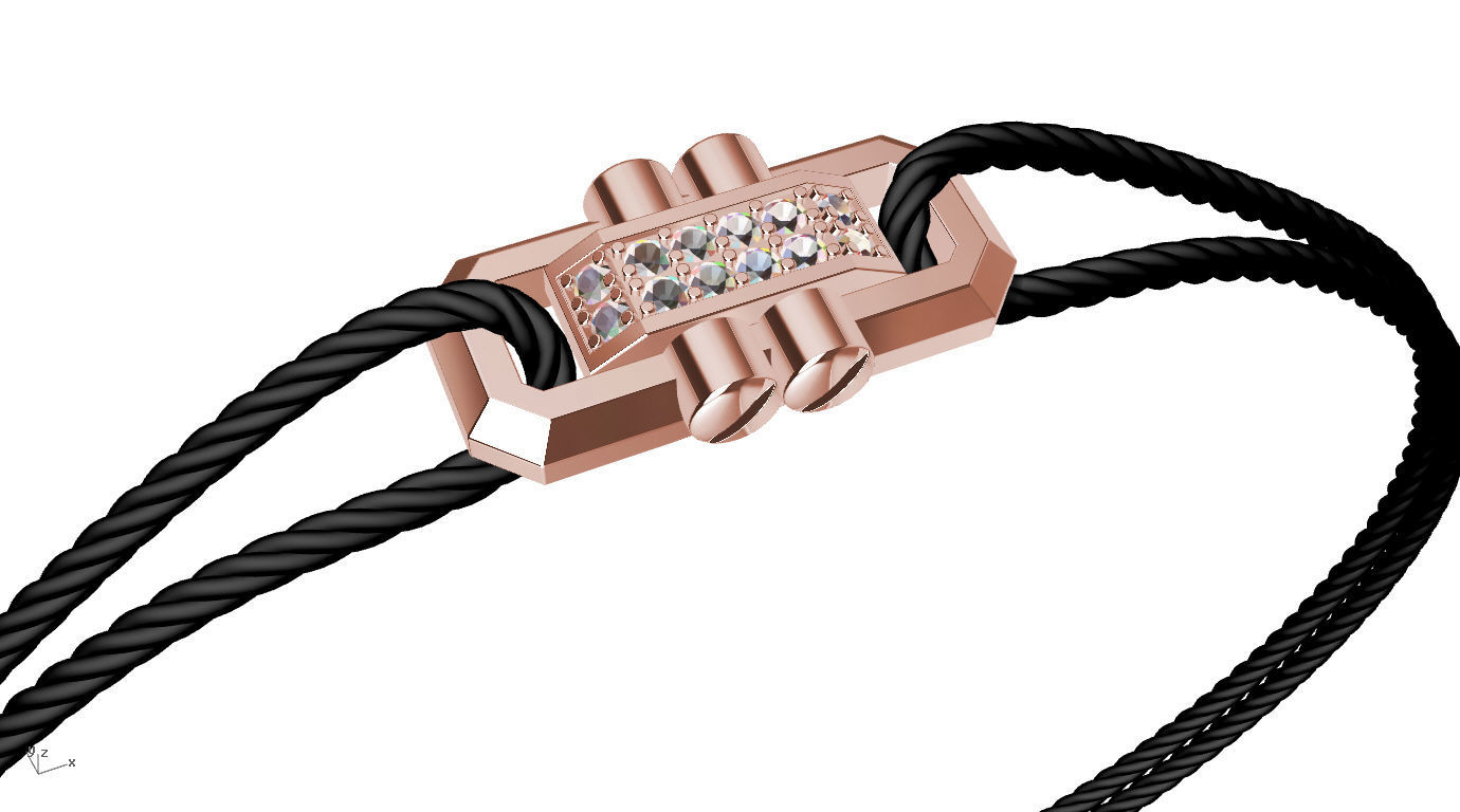 Cord bracelet 2023-002 3D print model_1