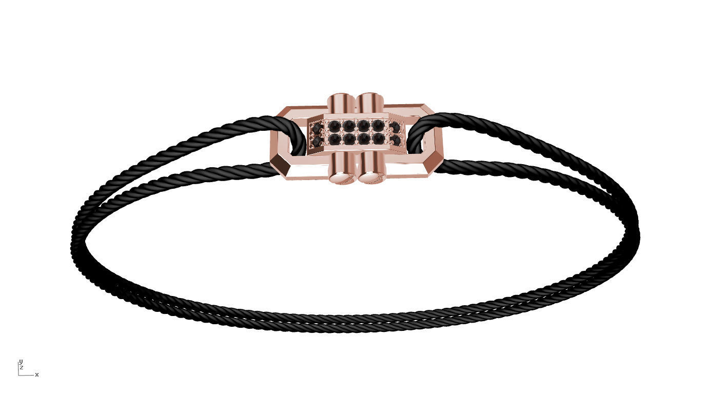Cord bracelet 2023-002 3D print model_5