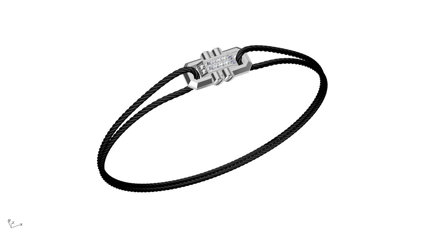 Cord bracelet 2023-002 3D print model_6