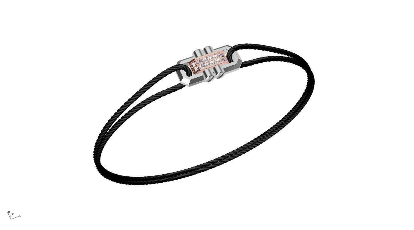 Cord bracelet 2023-002 3D print model_7