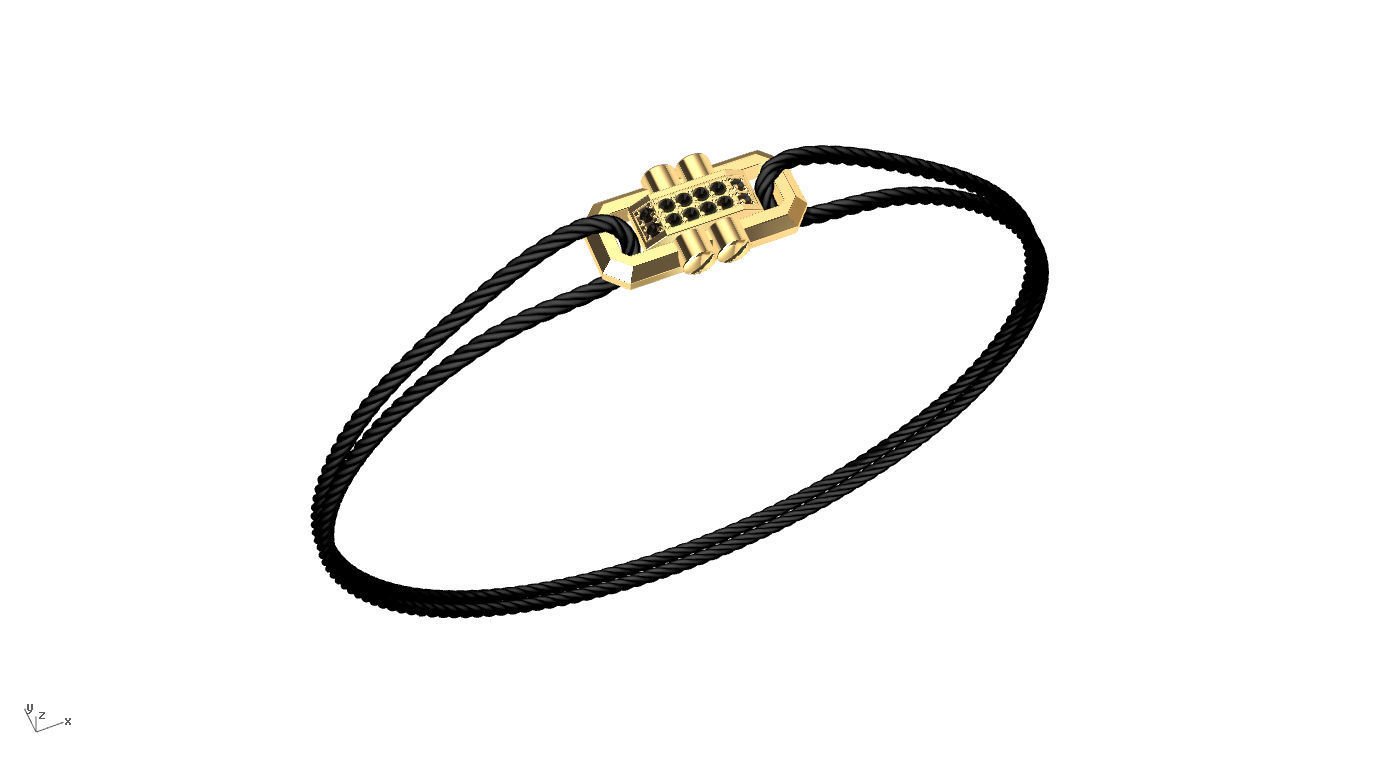 Cord bracelet 2023-002 3D print model_3