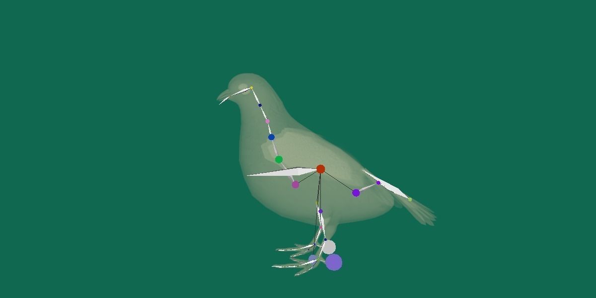 Masked Bobwhite Quail Bird Animal Low-poly 3D model_17