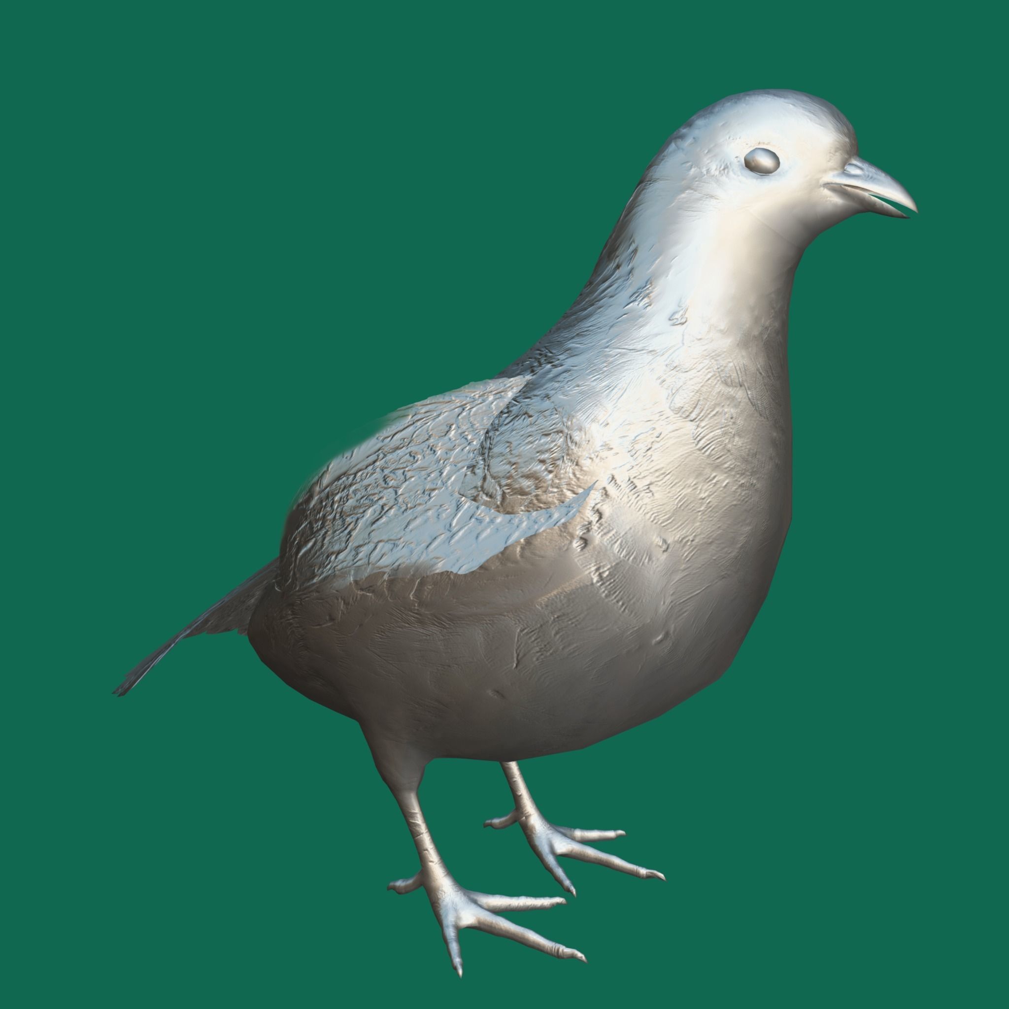 Masked Bobwhite Quail Bird Animal Low-poly 3D model_19