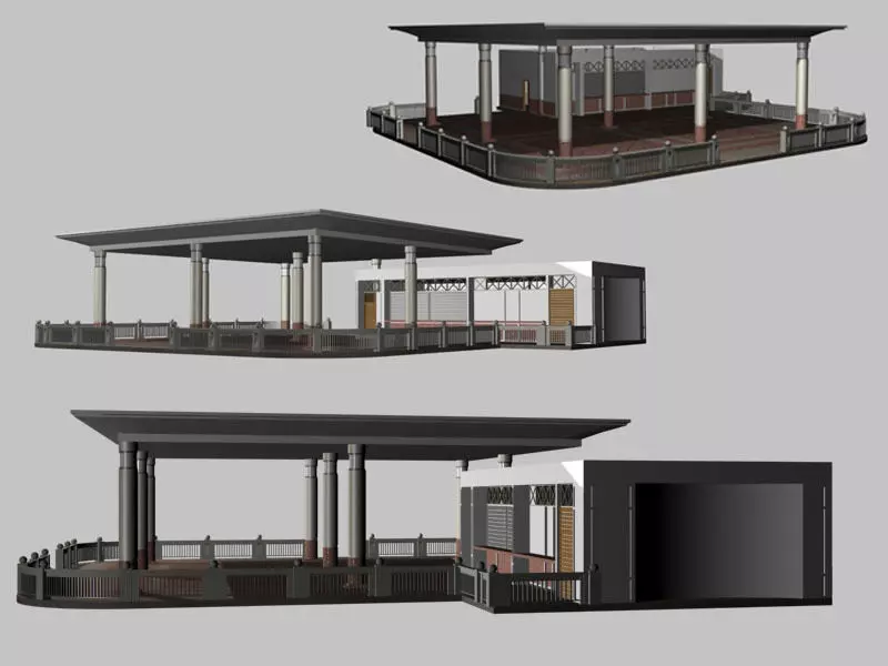 Old restaurant 3D model_0