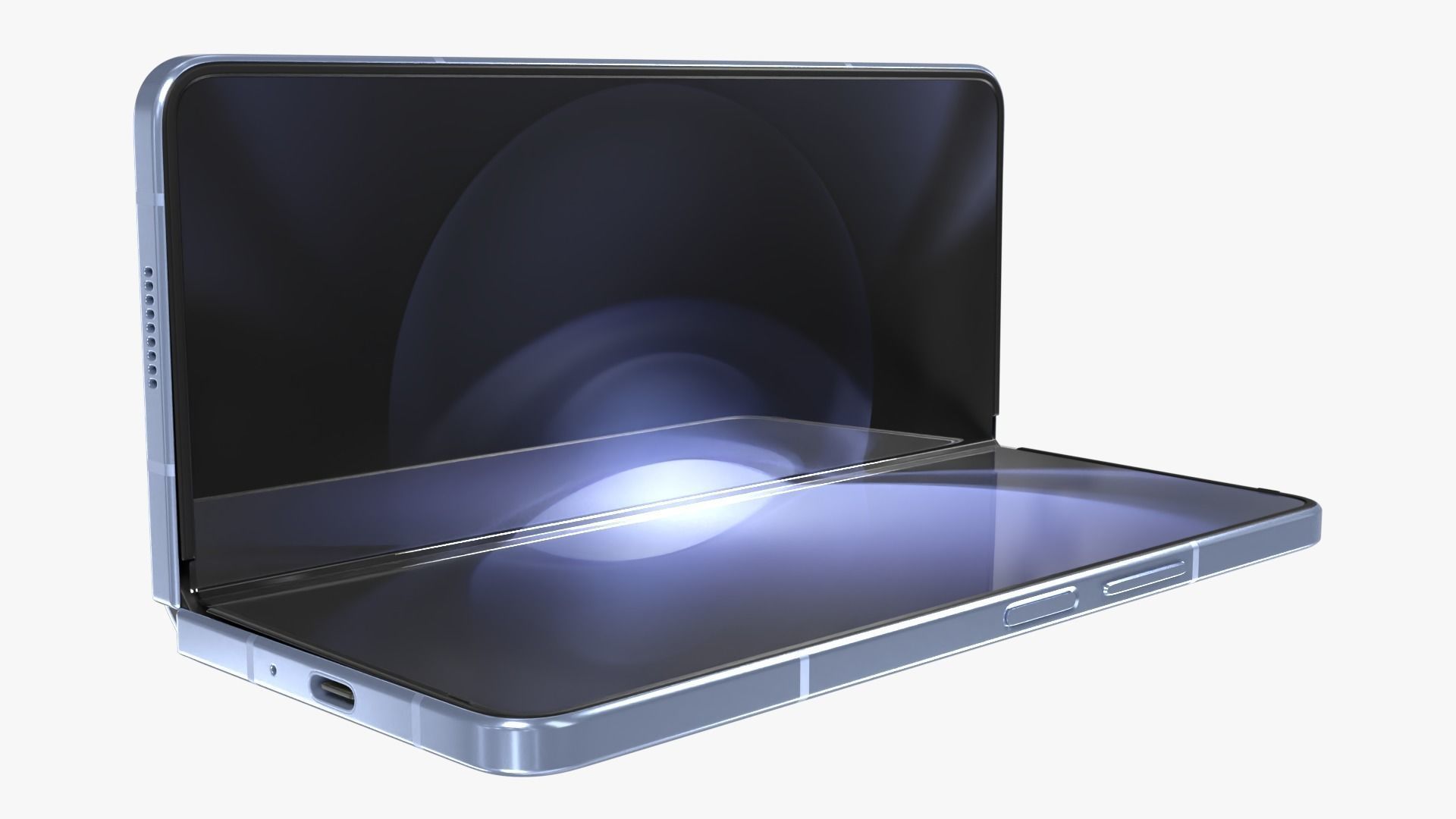 Samsung Galaxy Z Fold 5 Blue 3D model_11