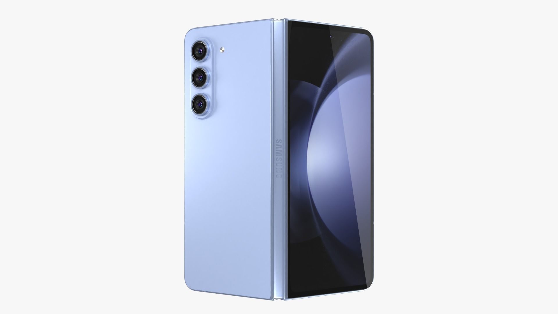 Samsung Galaxy Z Fold 5 Blue 3D model_3