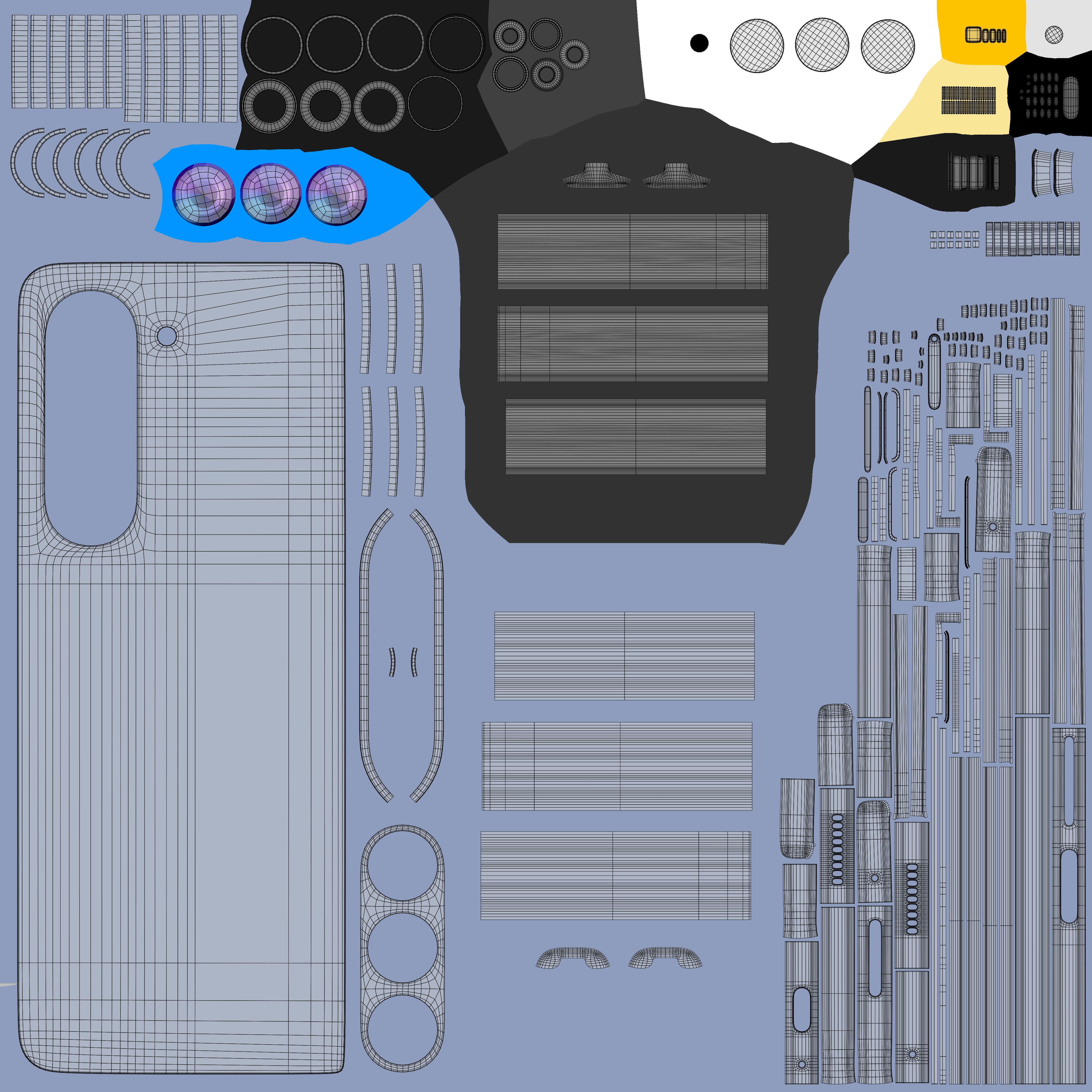 Samsung Galaxy Z Fold 5 Blue 3D model_15