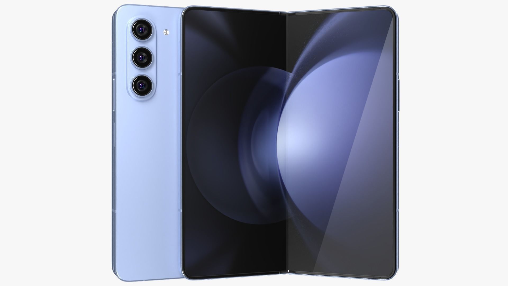 Samsung Galaxy Z Fold 5 Blue 3D model_1