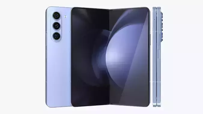 Samsung Galaxy Z Fold 5 Blue 3D model
