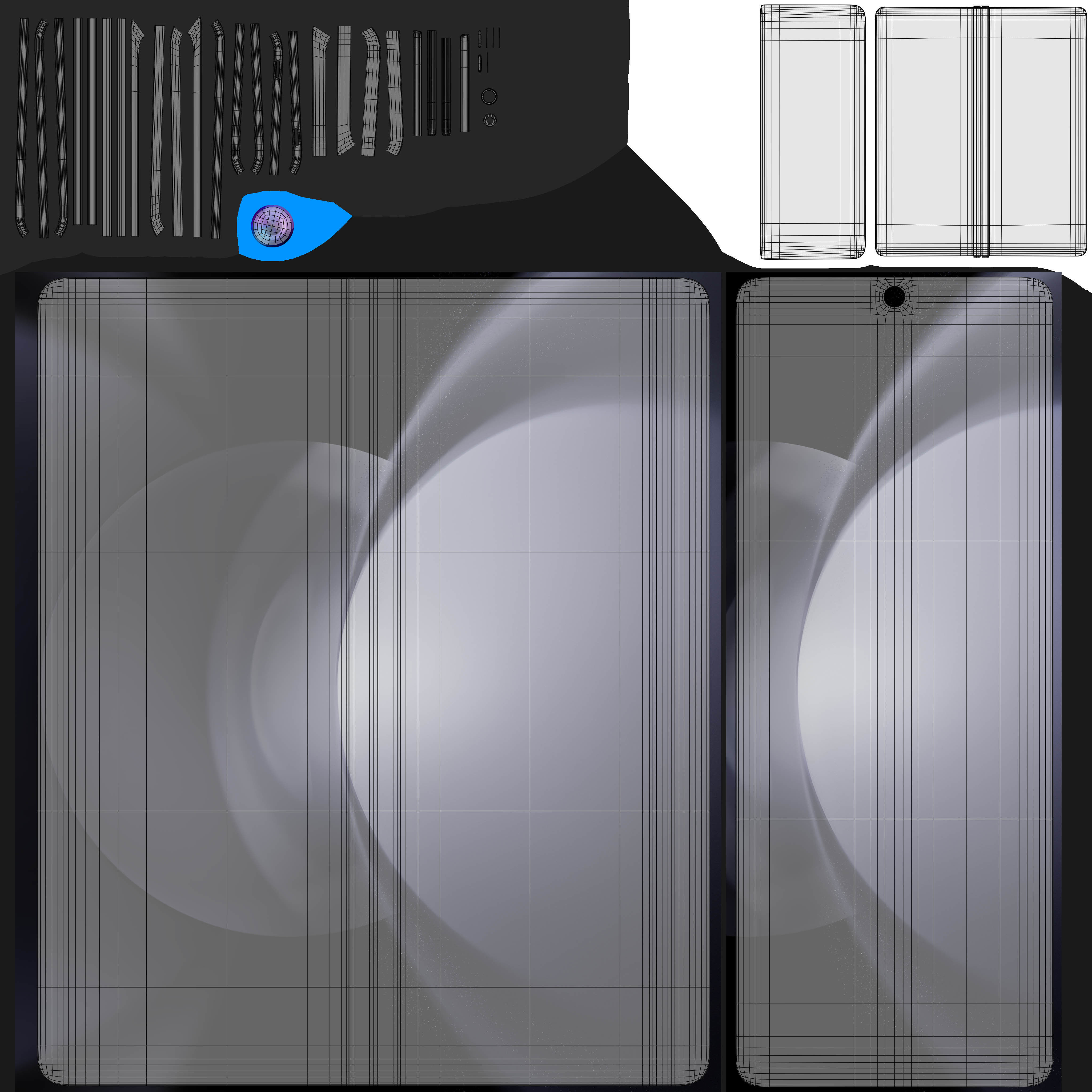 Samsung Galaxy Z Fold 5 Black 3D model_14