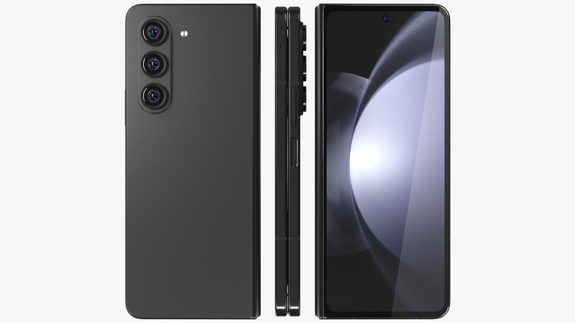 Samsung Galaxy Z Fold 5 Black 3D model_1