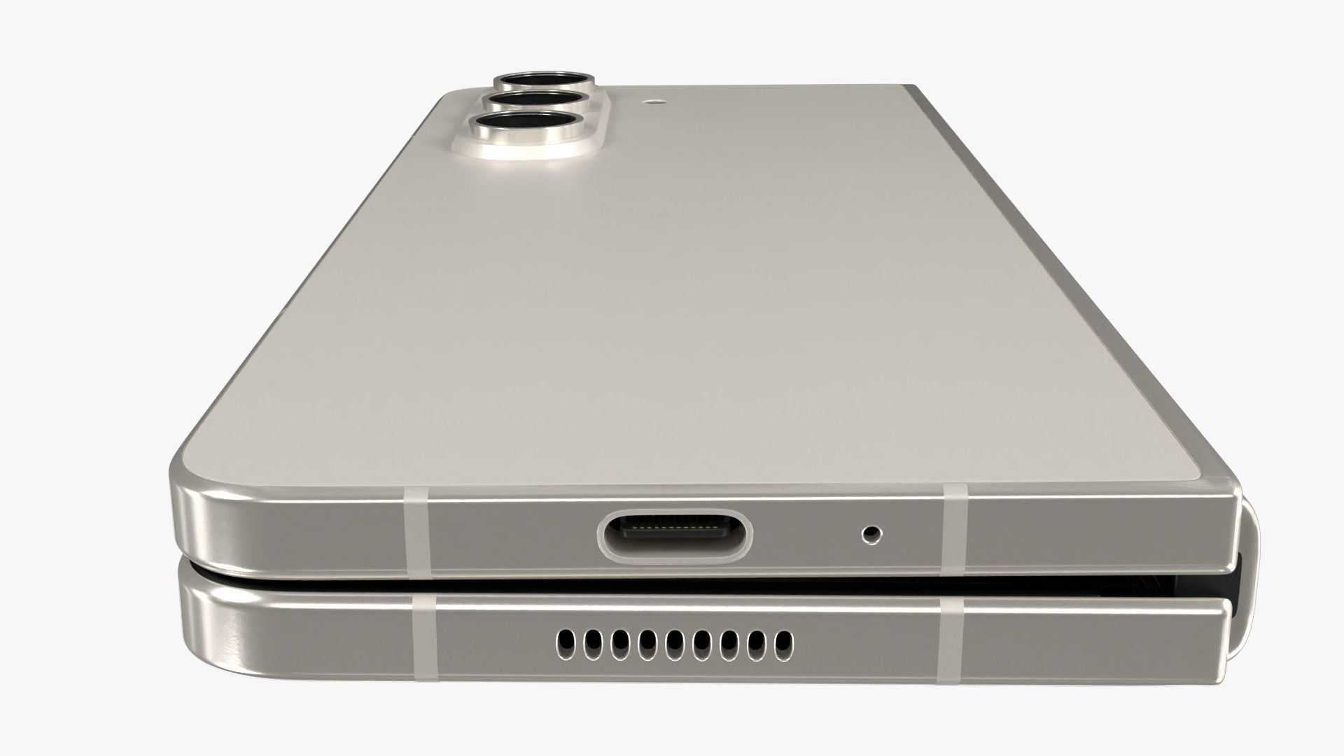 Samsung Galaxy Z Fold 5 Cream 3D model_6