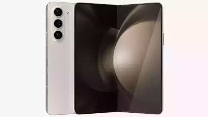 Samsung Galaxy Z Fold 5 Cream 3D model