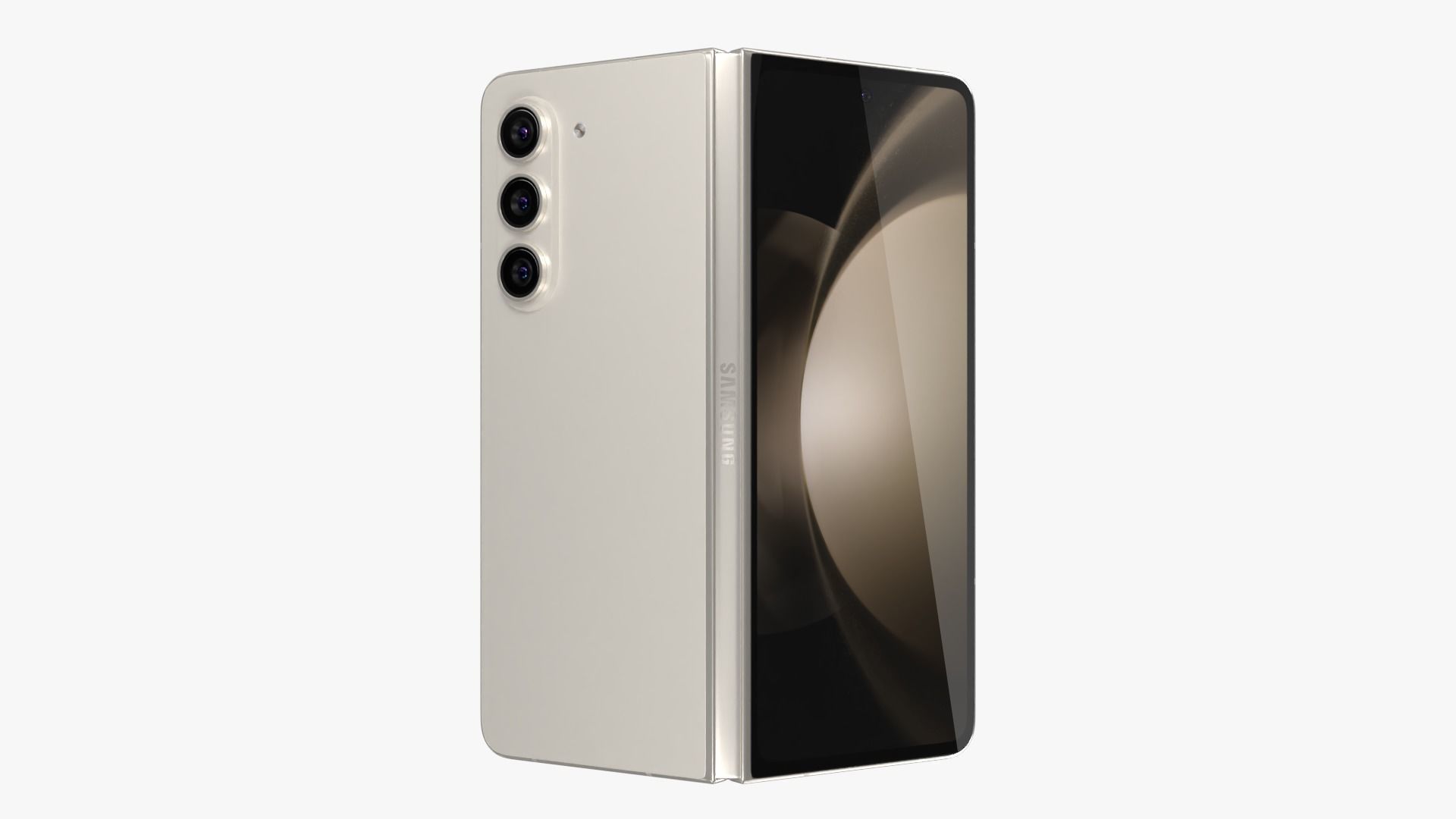 Samsung Galaxy Z Fold 5 Cream 3D model_2