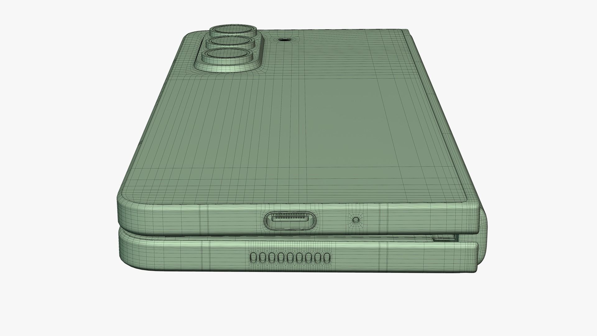 Samsung Galaxy Z Fold 5 Cream 3D model_22