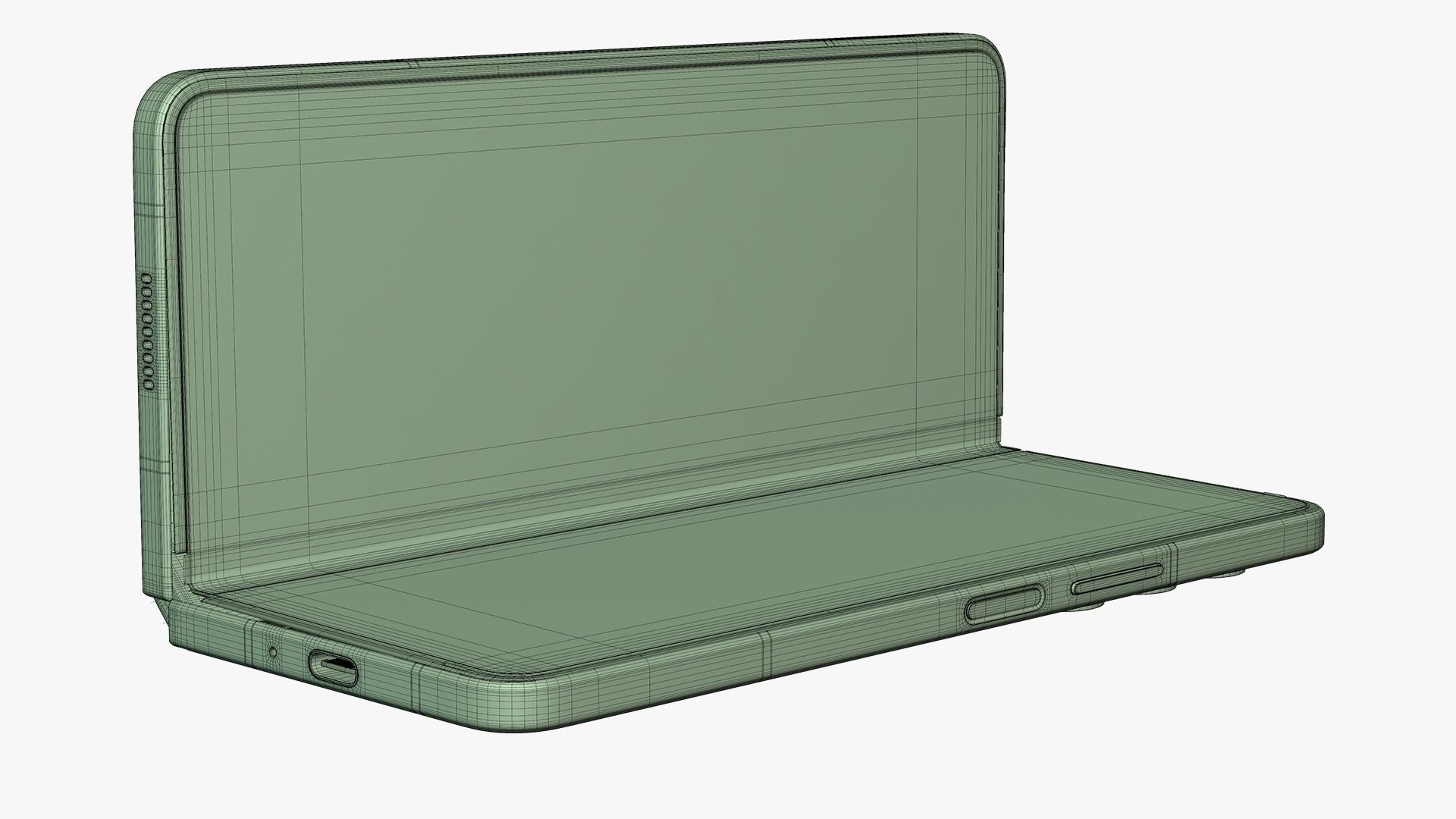 Samsung Galaxy Z Fold 5 Cream 3D model_25