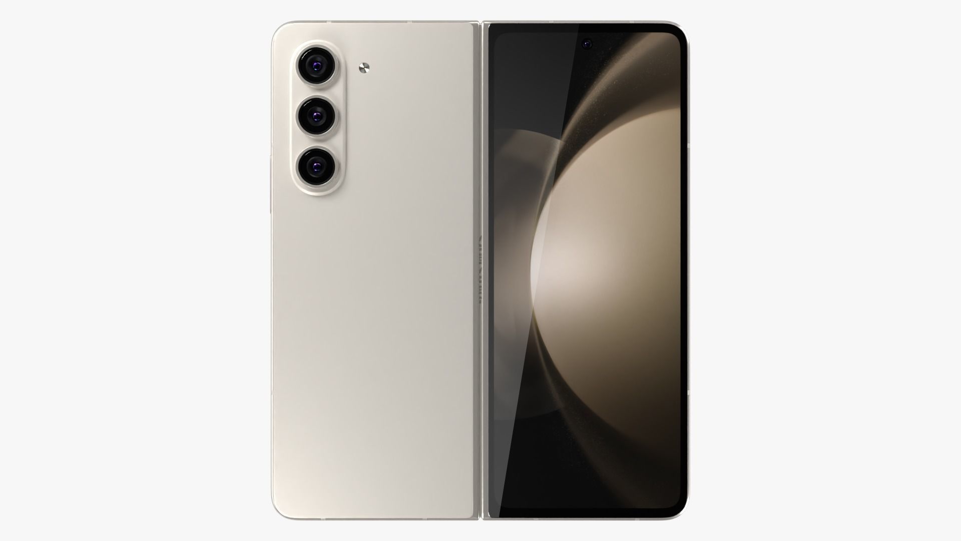 Samsung Galaxy Z Fold 5 Cream 3D model_12