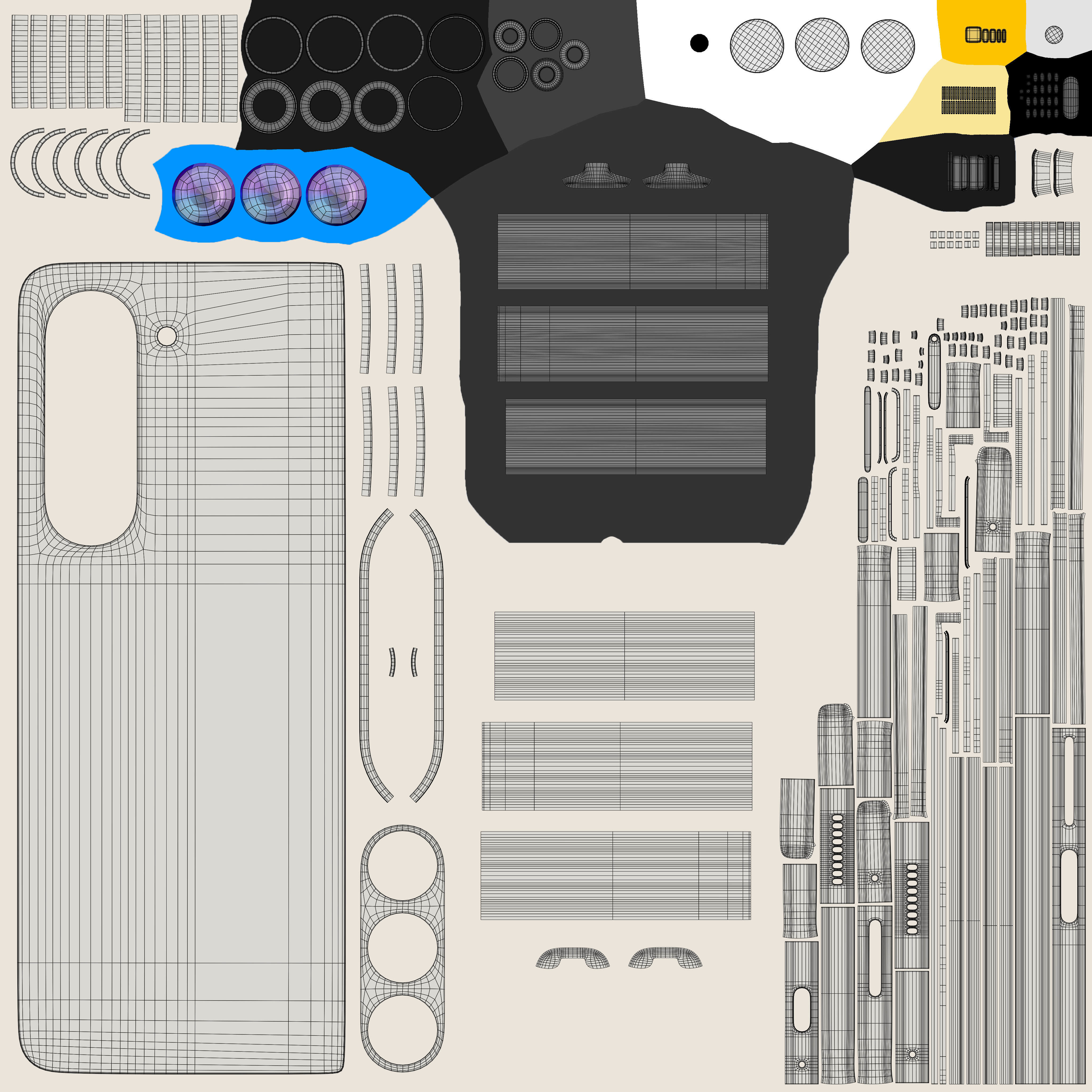 Samsung Galaxy Z Fold 5 Cream 3D model_14