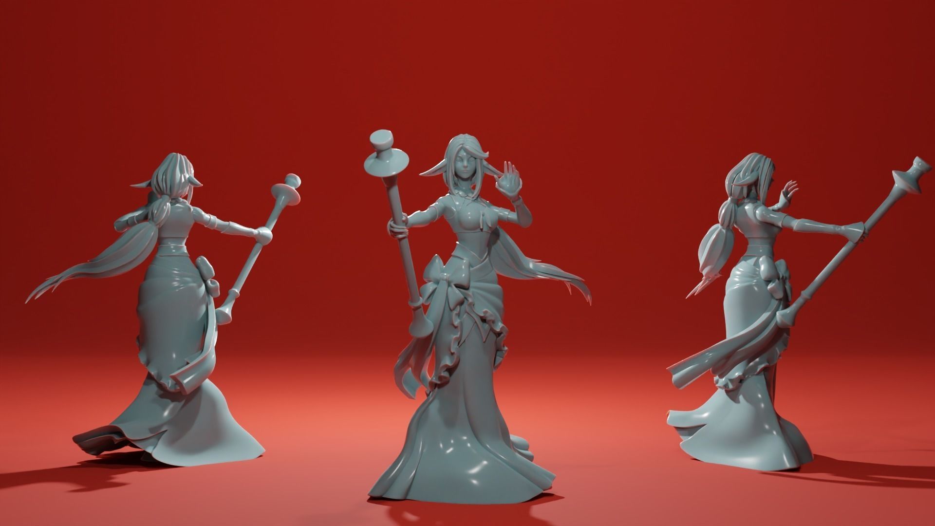 Fawn Priestess of Fruitful Harvest - Summer Witch 3D print model_1