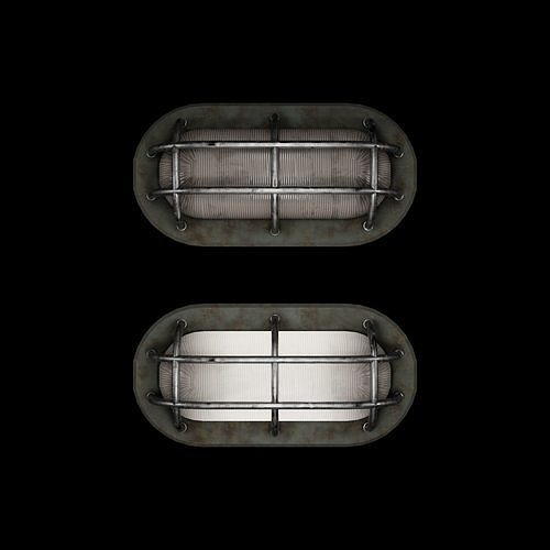 Bunker Light Low-poly 3D model