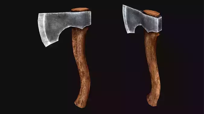 Northlander Hatchet Low-poly 3D model