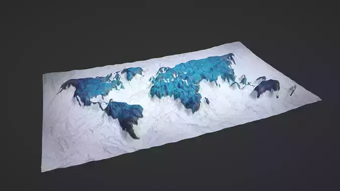 World Map Topography