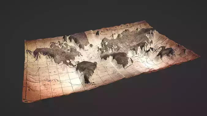 World Map Topography