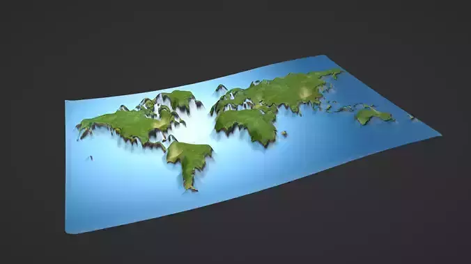 World Map Topography