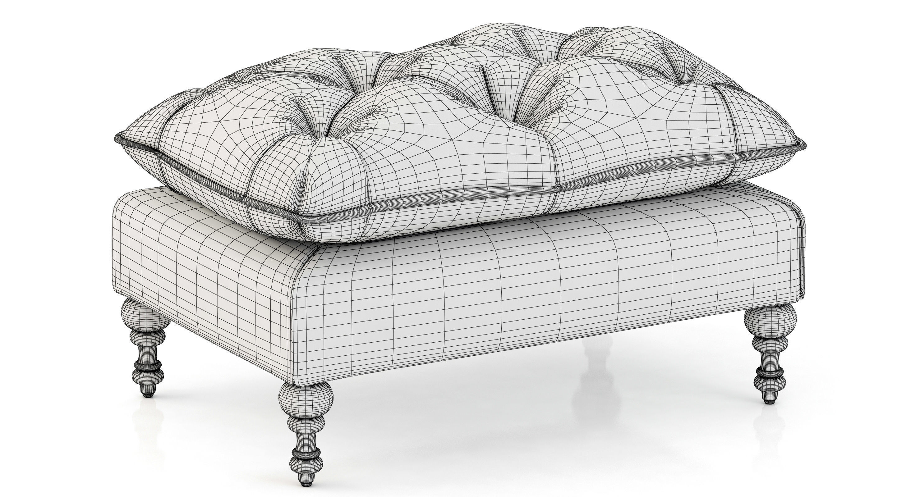 HPDECOR Decorista Choco ottoman 3D model_8