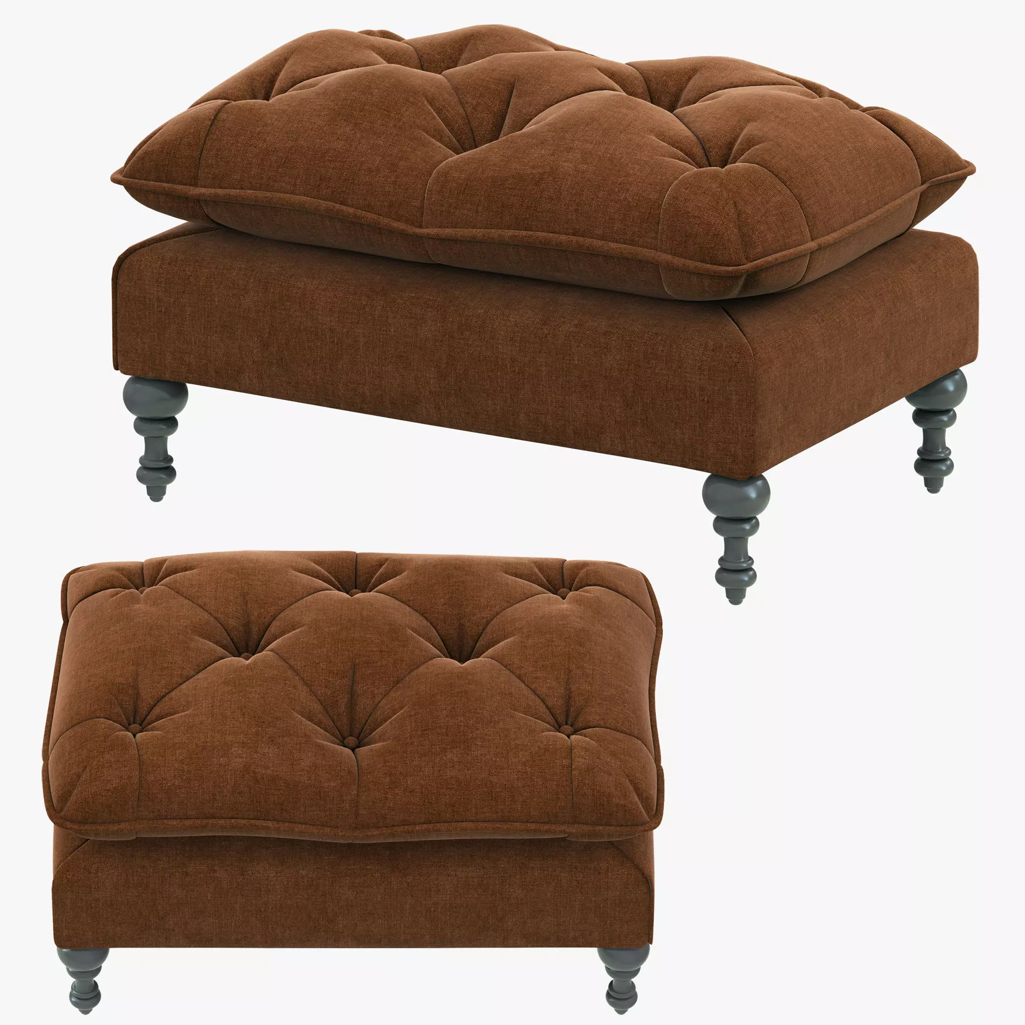 HPDECOR Decorista Choco ottoman 3D model_0