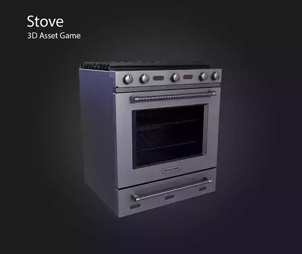 Stove Low-poly 3D model