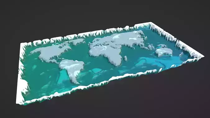World Map Topography