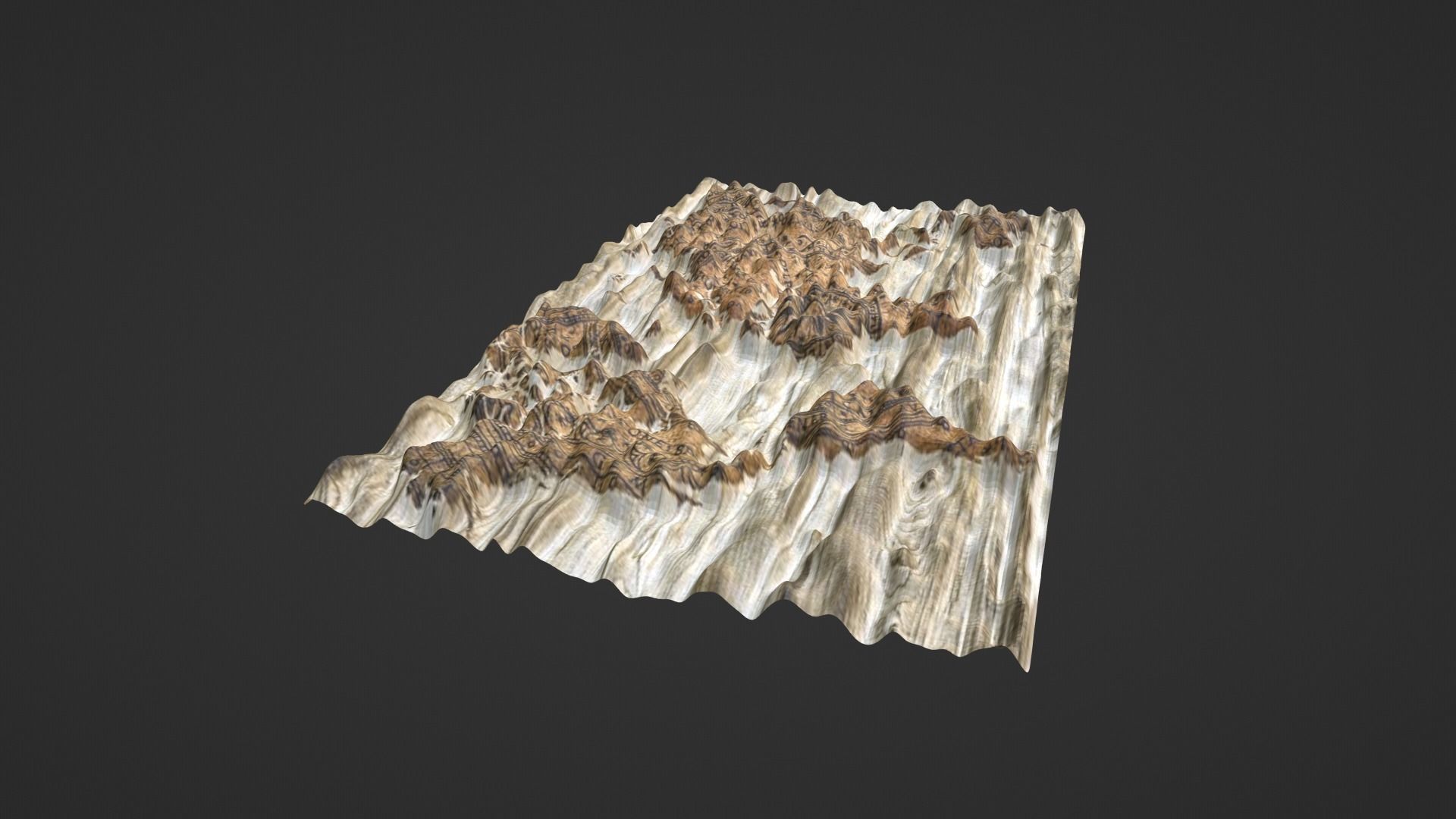 World Map Topography Low-poly 3D model_4