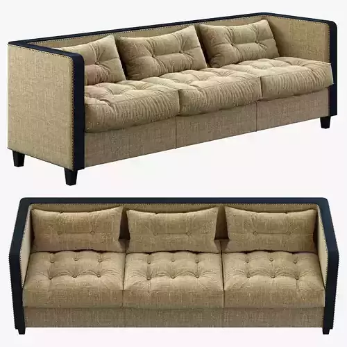 Restoration Hardware Shelter Arm Upholstered Sofa