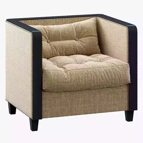 Restoration Hardware Shelter Arm Upholstered Chair