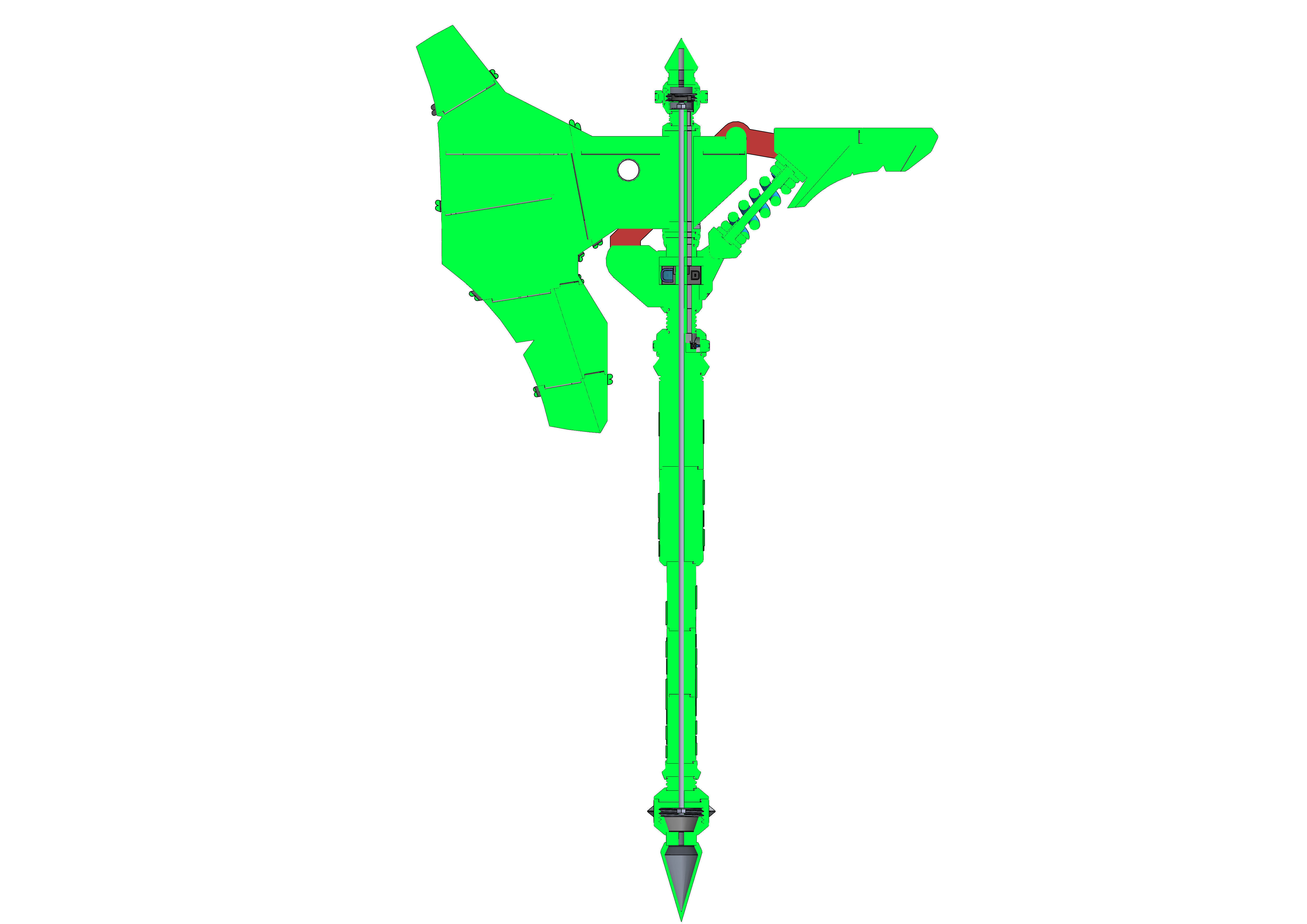 Junker Queen Axe - Overwatch - Printable - STL - Commercial 3D print model_15