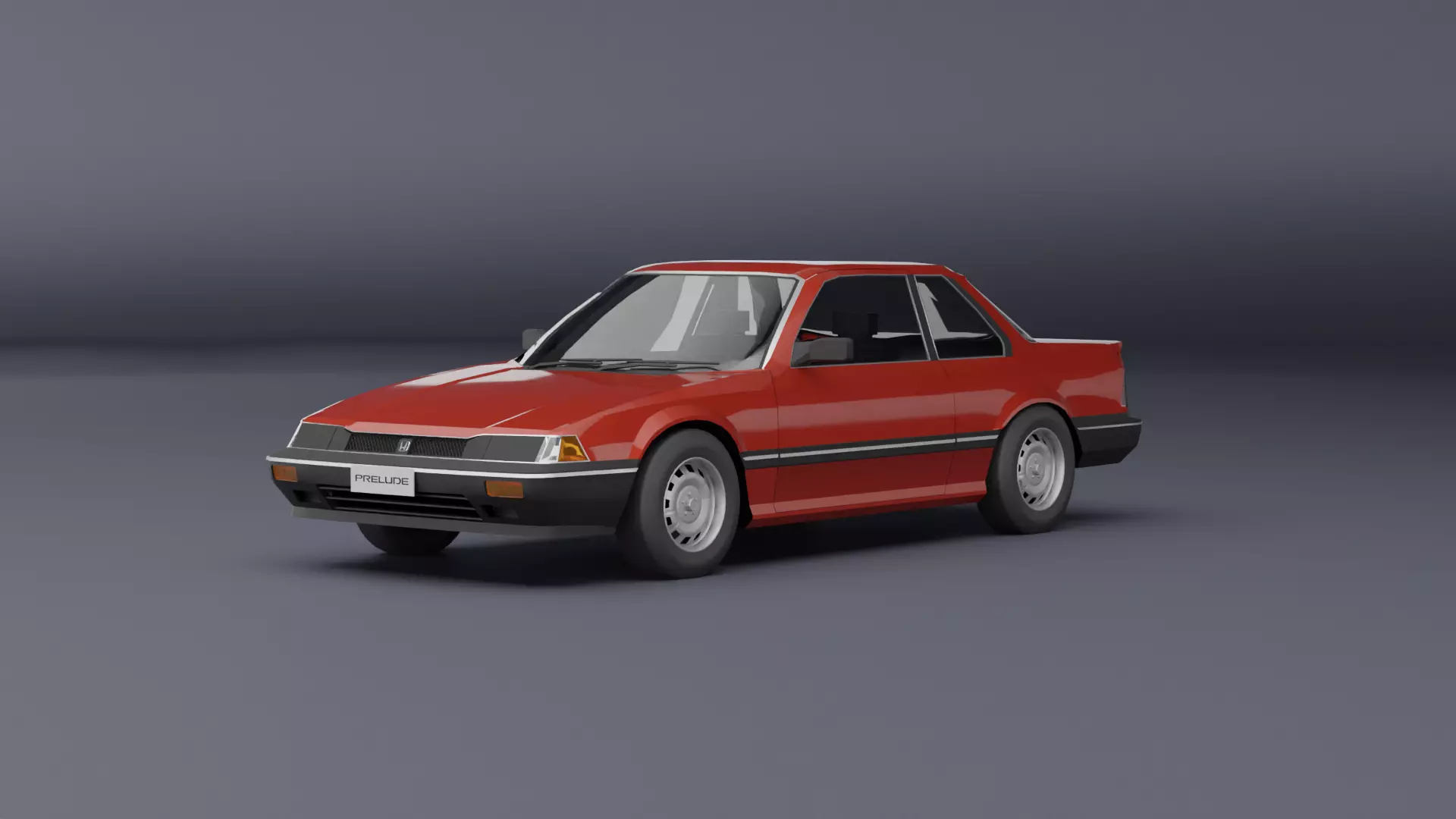 Honda Prelude Free low-poly 3D model