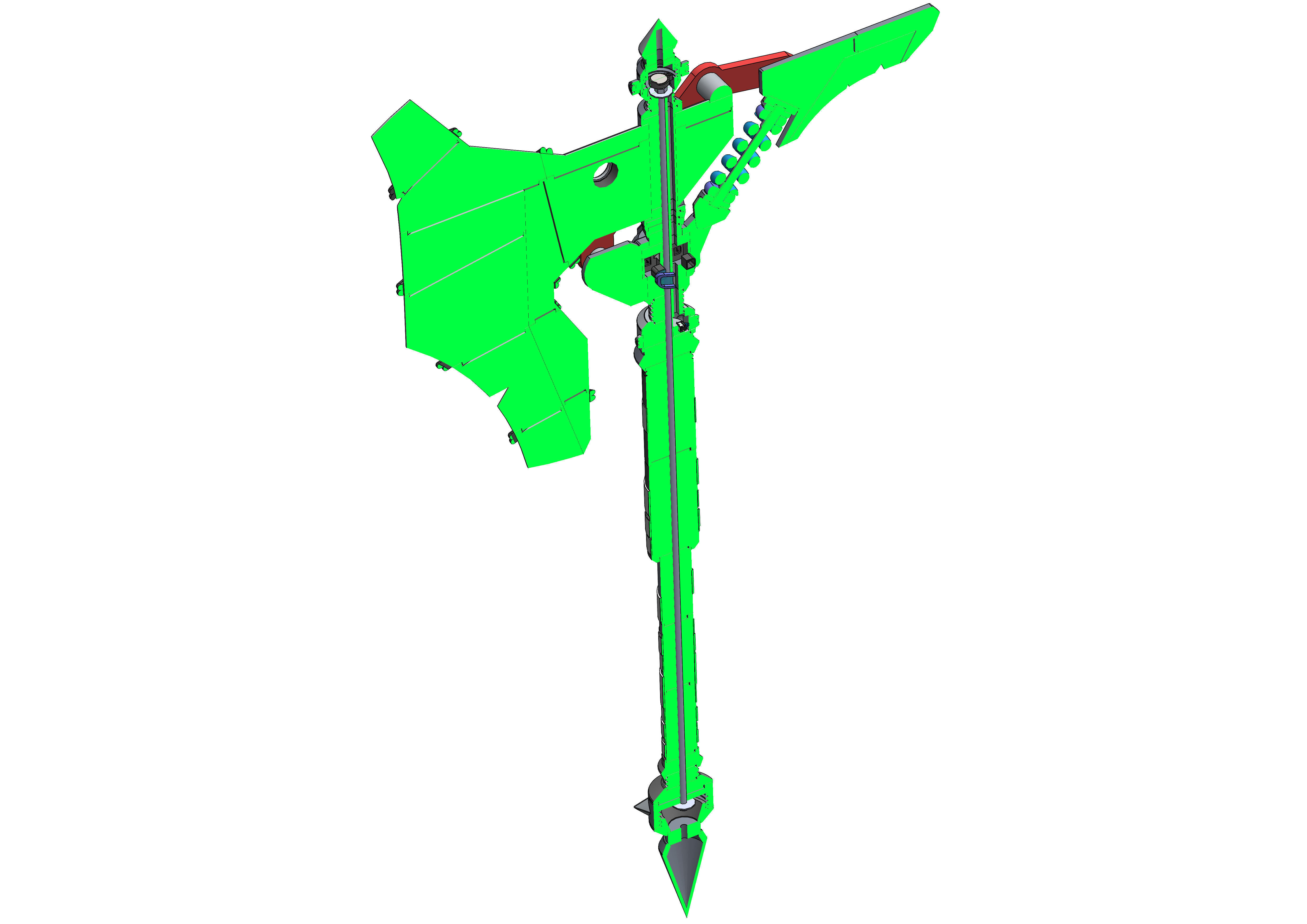 Junker Queen Axe - Overwatch - STL and CAD bundle 3D print model_17