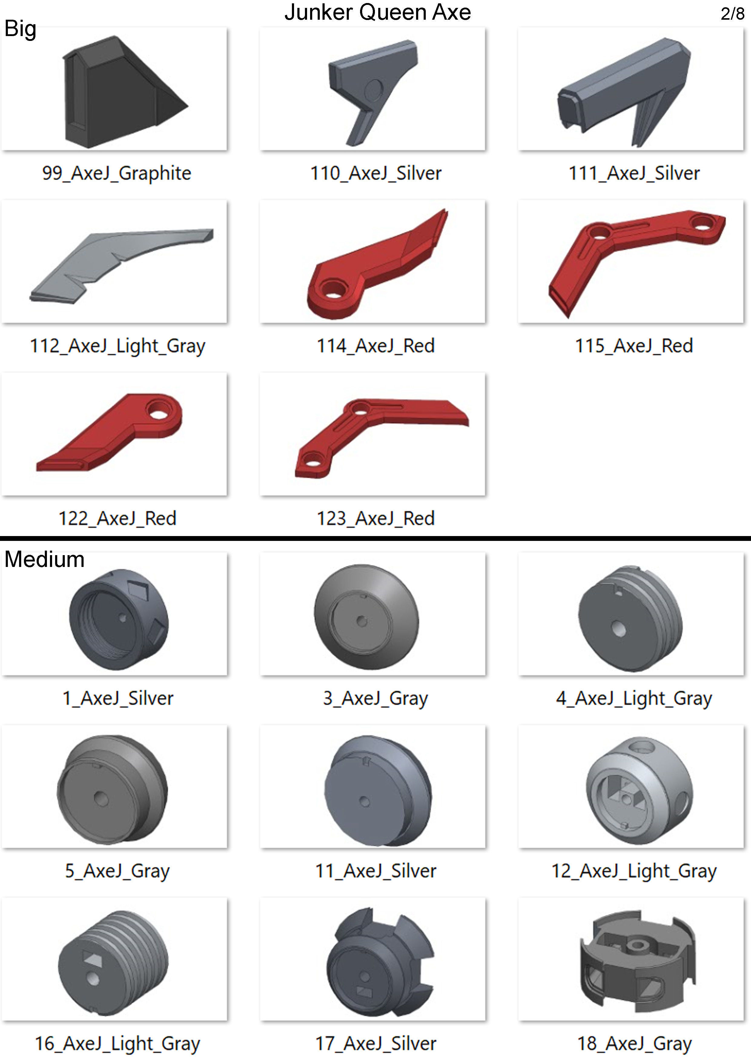 Junker Queen Axe - Overwatch - STL and CAD bundle 3D print model_20