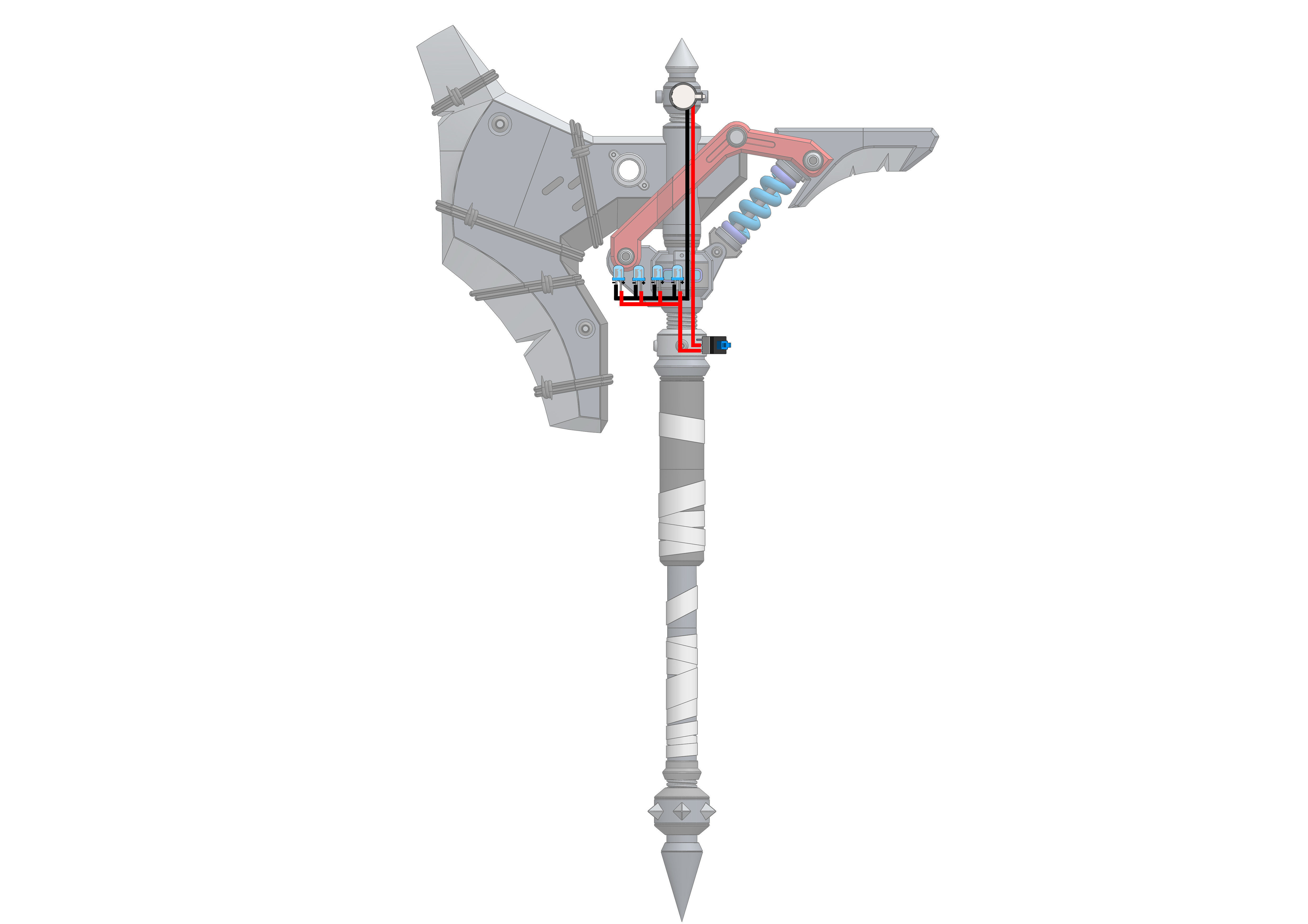 Junker Queen Axe - Overwatch - STL and CAD bundle 3D print model_23