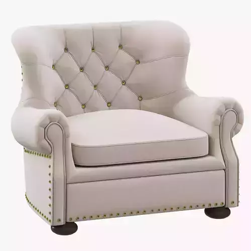 Restoration Hardware Churchill Upholstered Chair with Nailheads