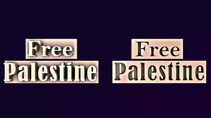 Free palestine Free 3D model