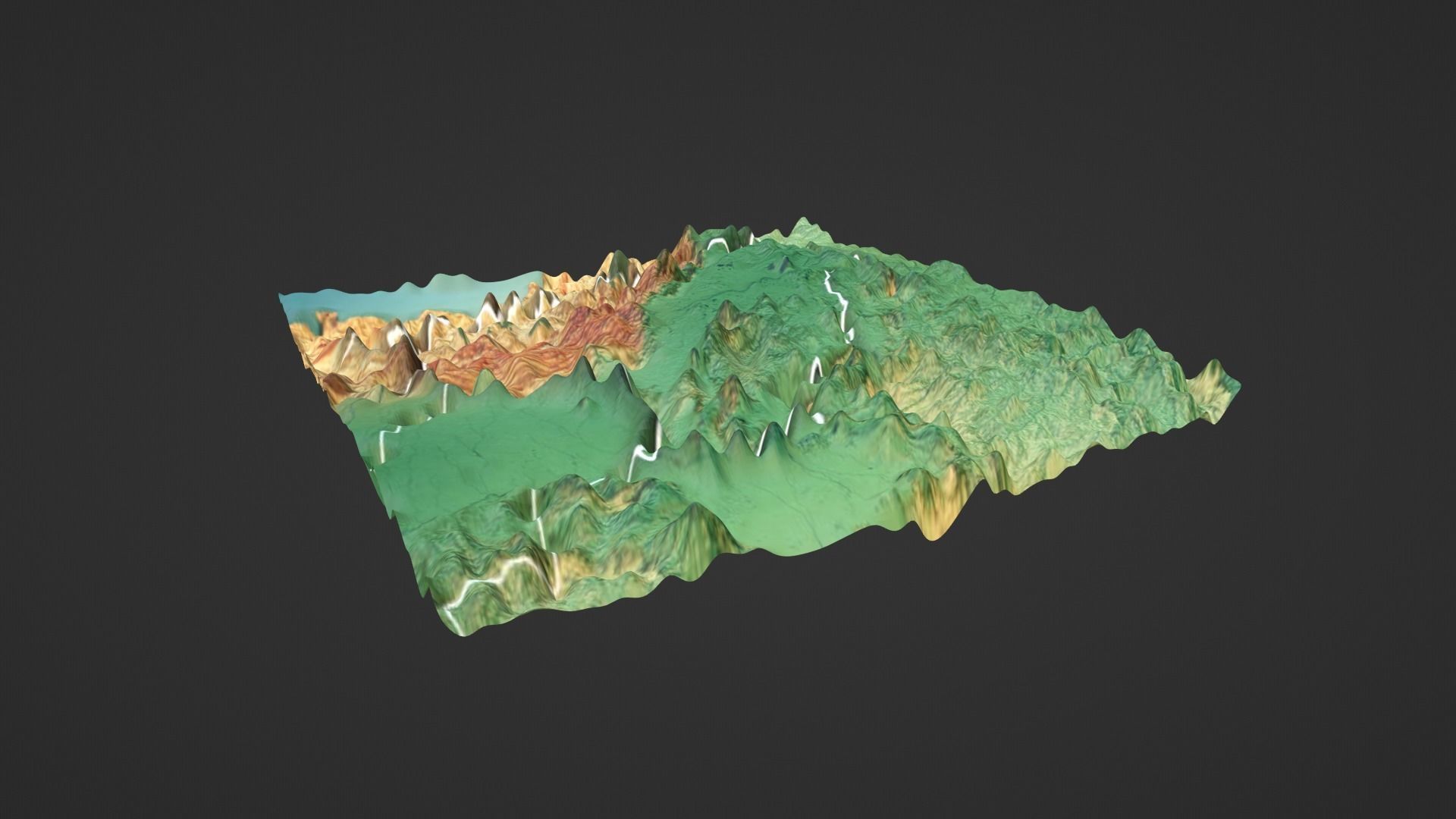 3D model Bolivia Map Topography VR / AR / low-poly | CGTrader