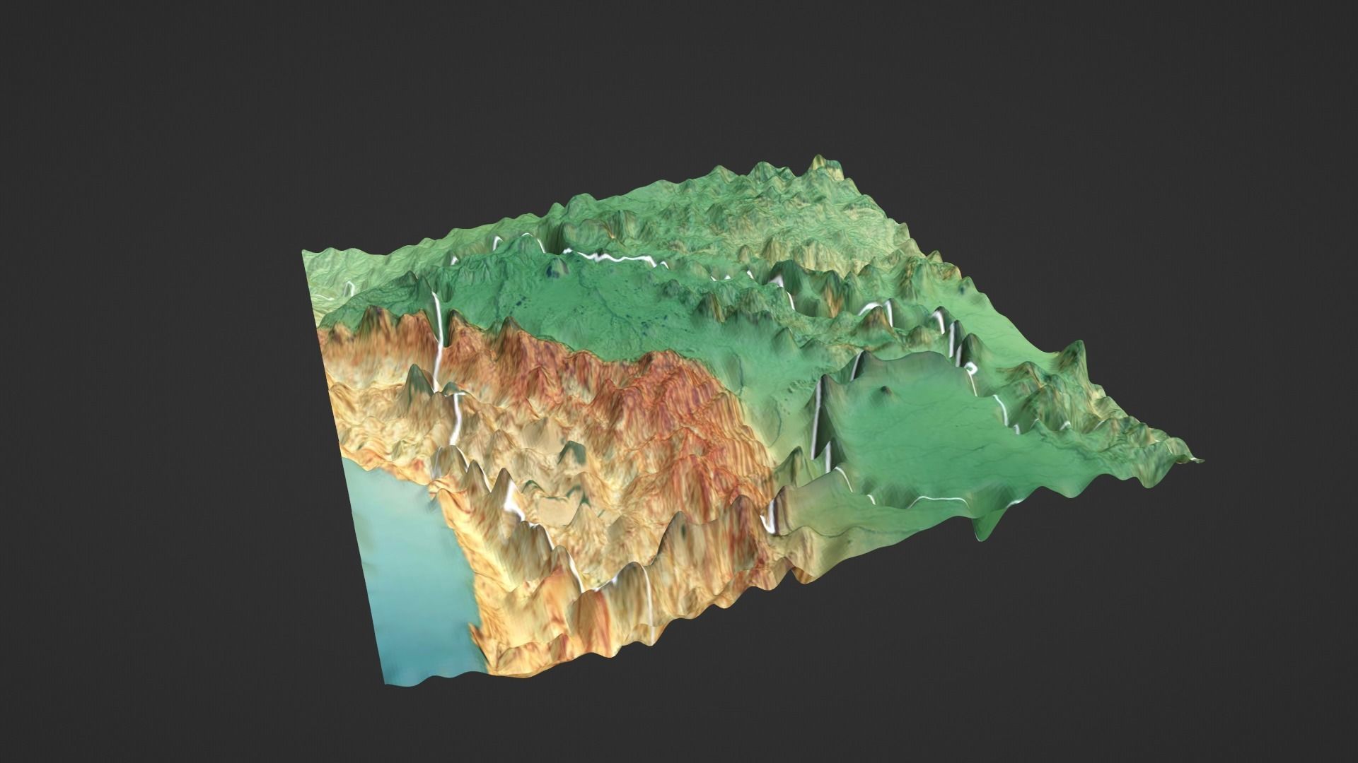 3D model Bolivia Map Topography VR / AR / low-poly | CGTrader