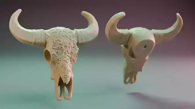 Animal Skull - Printable - scanned 3D print model